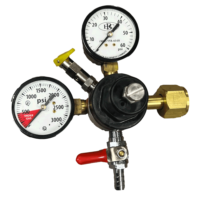 60 PSI Double Gauge Regulator - Co2