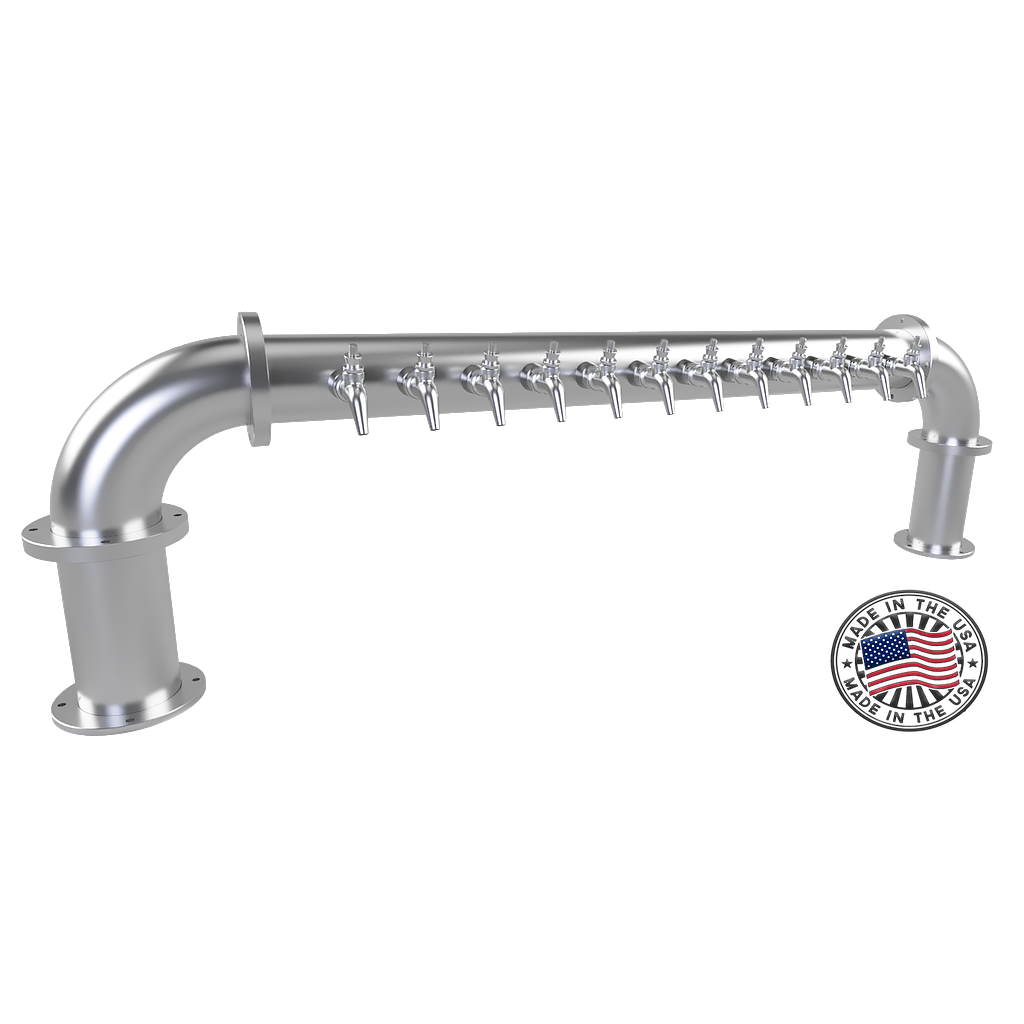 12 Product 4" Stainless Brew Pipe Glycol SuperChill - With Stainless Faucets