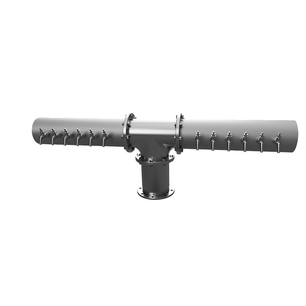 12 Product 6" Stainless Pipe T Glycol SuperChill - With Stainless Faucets