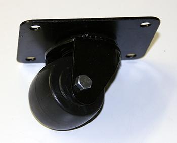 CASTOR 2-1/2" SWIVEL W/O BRAKE BLK FRAM TOP PLATE 4" X 5-1/8"