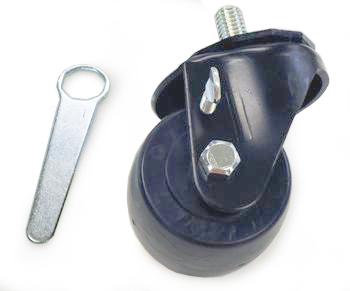 CASTOR 2-1/2" SET/4 1/2" STEM BLACK 2)LOCKING/2)NON LOCKING