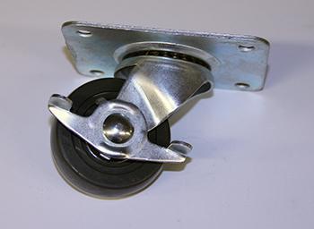 CASTOR 3" SWIVEL WITH BRAKE #127-3SB PLATE 4 X 5 1/8