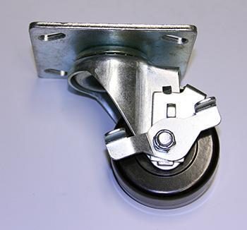 CASTOR 3-1/4"X1 1/2"W PHENOLIC 4" X 4-1/2" TOP PLATE W/ BRK