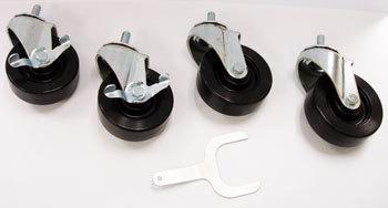 CASTOR 4" 1-3/8"W 1/2-13x1-1/2 STEM SET/4 BOXED WITH WRENCH