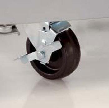 CASTOR 4" SET/6 1/2" X 13 X 1" STEM