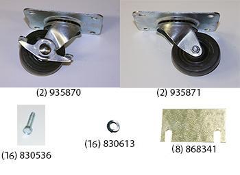 CASTOR KIT 3" SET/4 TD-50/65/80