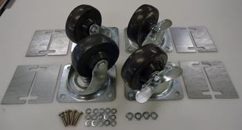 CASTOR KIT 4" SET/4 TMC 2)830216 2)830217 +