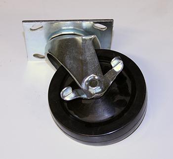 CASTOR KIT 5" SWIVEL ONE ONLY W/ BRAKE