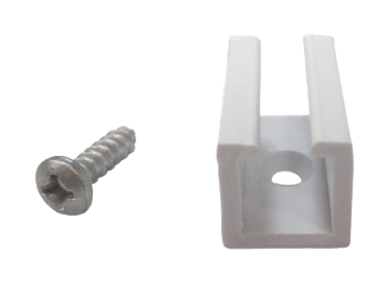 CLIP, PLASTIC WHT 1679 3/4" X 1/2" X 1/2" TCGR LIGHT