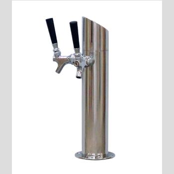 DRAFT TOWER-BEER 3" COLUMN 2-FAU SS BLK-HNDL 153AS-ANG