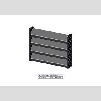 GRILL ASM TBB/DD-2/3/4G BLK