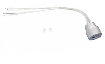 LAMPHOLDER, 542 KULKA MEDIUM BI PIN SPRING W/ 9" TIN DIPPED