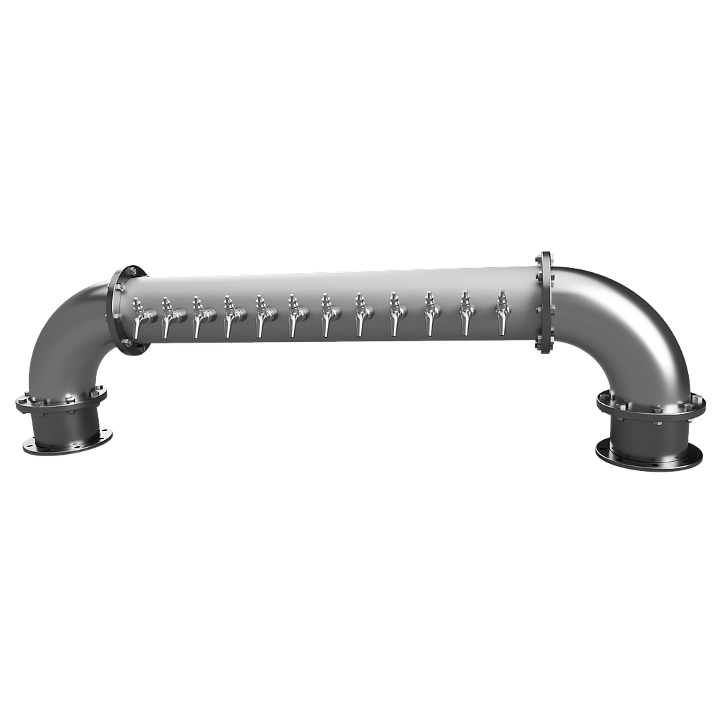 Pipe Tower 6" Dia S/S 12 Product- Glycol SuperChill - SS Faucets