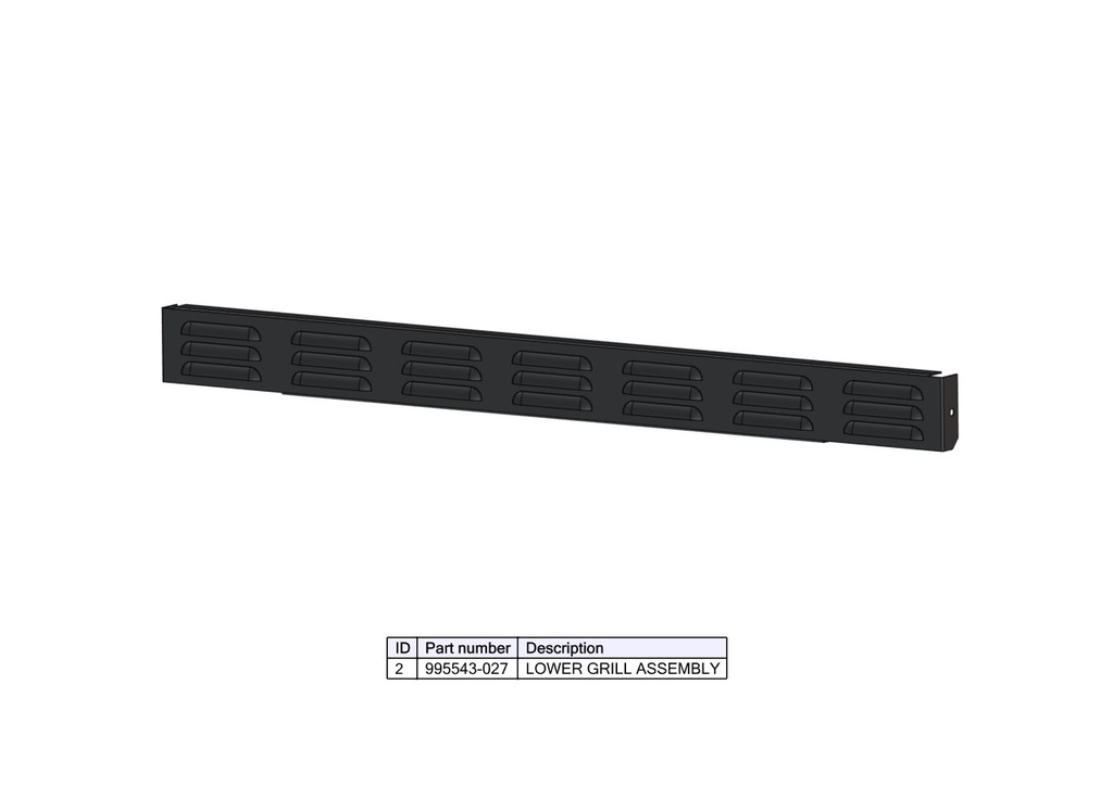 LOUVER BTM, T-12/12F BLK