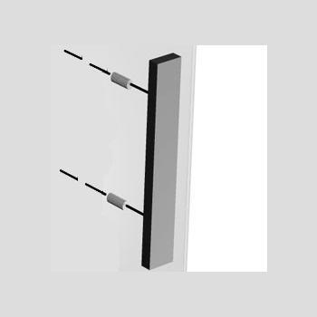 SPACER KIT, DOOR HANDLE, 3/4" BLACK CURVED FOR RF'S SET/2