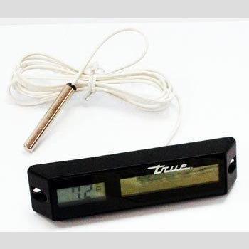 THERMOMETER SOLAR, DIGITAL LCD "OBLONG"#25SD BLK FAHRENHEIT