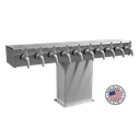 10 Product S/S T Tower - Glycol SuperChill - Stainless Steel Forward Sealing Faucets