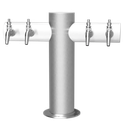 4 Product Pipe Cross Glycol SuperChill - SS Faucets - Brushed