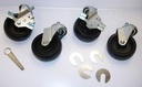 CASTOR 4" SET/4, 1/2" X 13 X 1" STEM