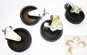 CASTOR 5" SET/4 1/2" X 13 X 1" STEM 2LK/2NONLK
