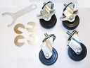 CASTOR KIT 3" 1/2" STEM SET/4 SILVER 2)830287;2)830286