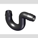DRAIN TRAP, 90 DEGREES BLK, HIGH DENSITY POLYETHELENE