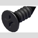 SCREW, 8-18 X 1/2 PHIL FLAT HD SDS, 410SS 0002 ZINC & BLK CHR