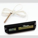 THERMOMETER SOLAR, DIGITAL LCD "OBLONG"#25SD BLK FAHRENHEIT